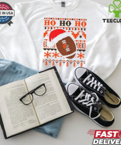 Official NFL Cleveland Browns Football Santa Claus Ho Ho Ho Christmas 2024 Shirt