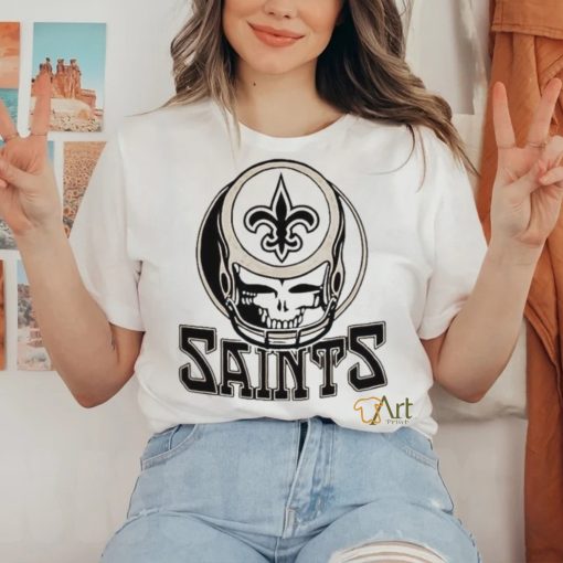 Official NFL Grateful Dead And New Orleans Saints T Shirt
