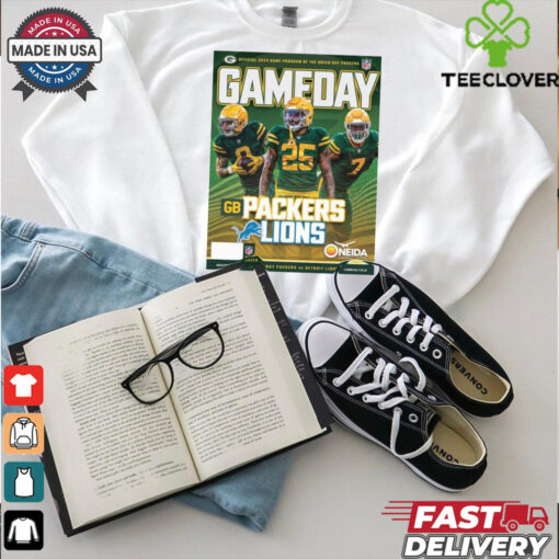 Official NFL Green Bay Packers Gameday Program 11 3 24 Detroit Lions Poster t shirt