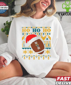 Official NFL Jacksonville Jaguars Football Santa Claus Ho Ho Ho Christmas 2024 Shirt
