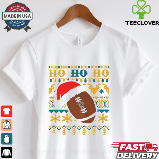 Official NFL Jacksonville Jaguars Football Santa Claus Ho Ho Ho Christmas 2024 Shirt