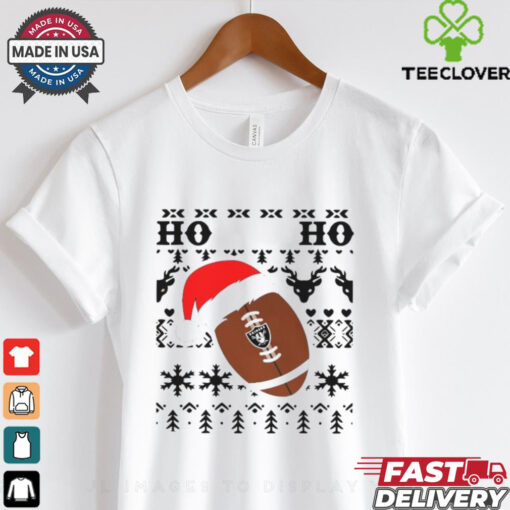 Official NFL Las Vegas Raiders Football Santa Claus Ho Ho Ho Christmas 2024 Shirt