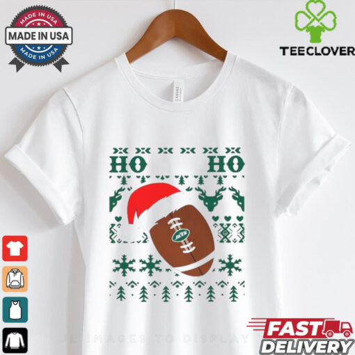 Official NFL New York Jets Football Santa Claus Ho Ho Ho Christmas 2024 Shirt
