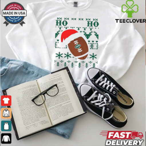 Official NFL New York Jets Football Santa Claus Ho Ho Ho Christmas 2024 Shirt
