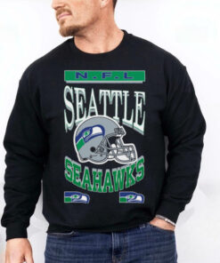 Official NFL Seahawks Helmet Flea Market Crew T Shirt