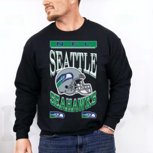Official NFL Seahawks Helmet Flea Market Crew T Shirt
