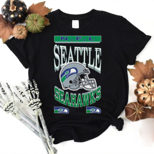 Official NFL Seahawks Helmet Flea Market Crew T Shirt