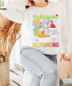 Official NFL Seattle Seahawks Happy Hallothanksmas Shirt