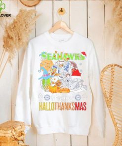 Official NFL Seattle Seahawks Happy Hallothanksmas Shirt 3 Official NFL Seattle Seahawks Happy Hallothanksmas Shirt