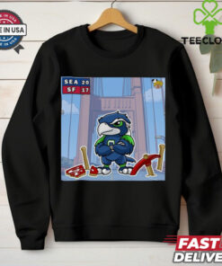 Official NFL Seattle Seahawks Vs San Francisco 49ers 20 – 17 Victory Doodle Poster t shirt