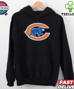 Official NFL x MLB Chicago Bears X Chicago Cubs Logo Mash Shirt