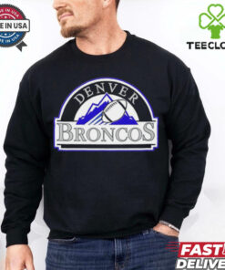 Official NFL x MLB Denver Broncos X Colorado Rockies Logo Mash Shirt