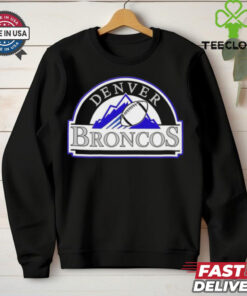 Official NFL x MLB Denver Broncos X Colorado Rockies Logo Mash Shirt 2 Official NFL x MLB Denver Broncos X Colorado Rockies Logo Mash Shirt