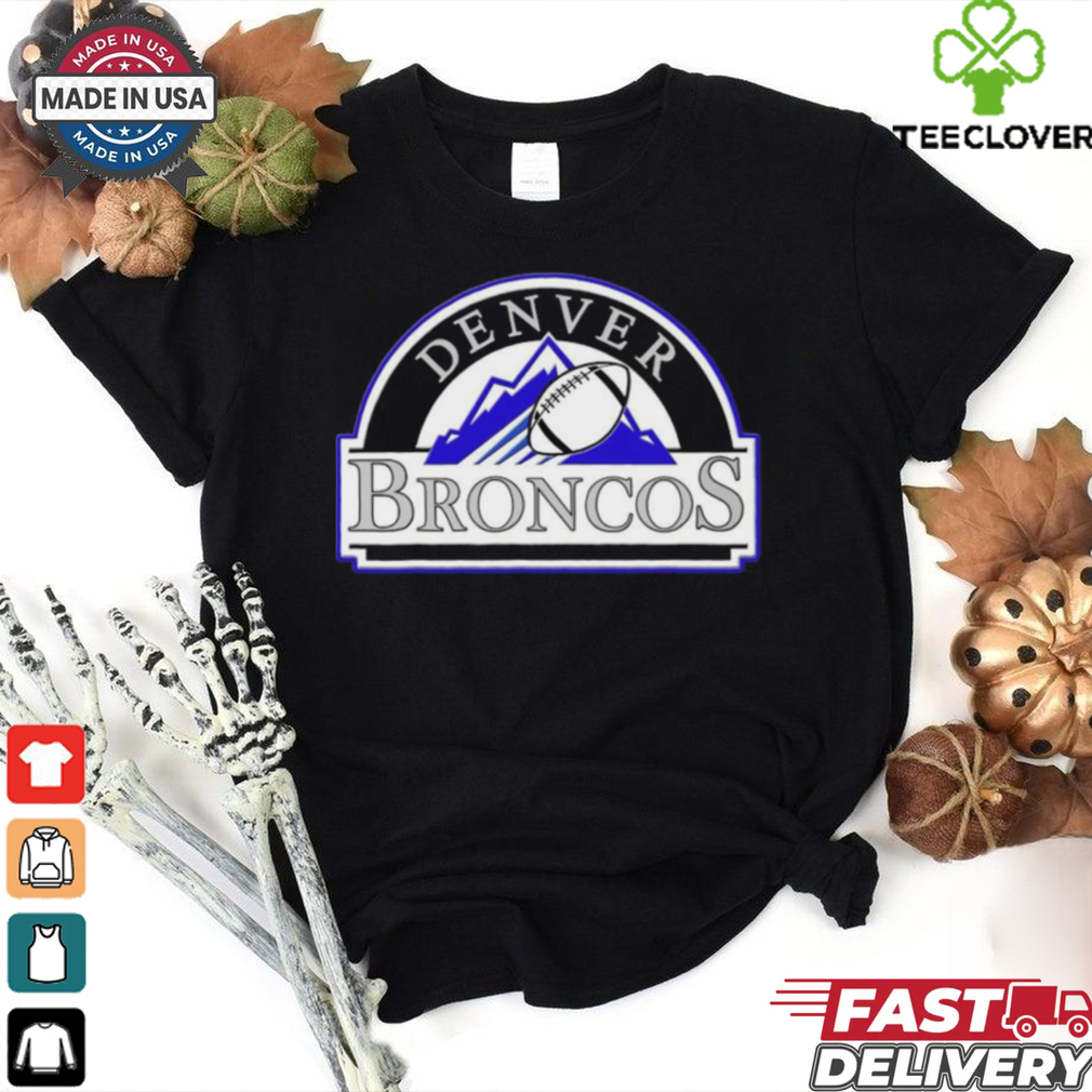 Official NFL x MLB Denver Broncos X Colorado Rockies Logo Mash Shirt Official NFL x MLB Denver Broncos X Colorado Rockies Logo Mash Shirt