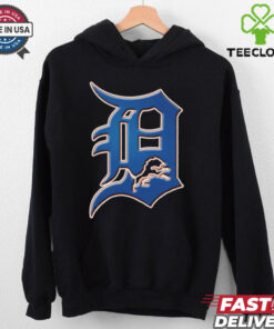 Official NFL x MLB Detroit Lions X Detroit Tigers Logo Mash Shirt 1 Official NFL x MLB Detroit Lions X Detroit Tigers Logo Mash Shirt