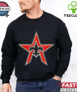 Official NFL x MLB New Orleans Saints X Houston Astros Logo Mash Shirt