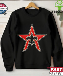 Official NFL x MLB New Orleans Saints X Houston Astros Logo Mash Shirt