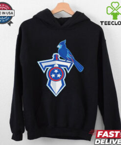 Official NFL x MLB Tennessee Titans X St. Louis Cardinals Logo Mash Shirt