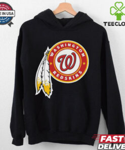 Official NFL x MLB Washington Redskins X Washington Nationals Logo Mash Shirt