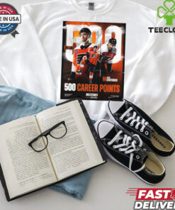 Official NHL Philadelphia Flyers Sean Couturier 500 Career Points Poster t shirt