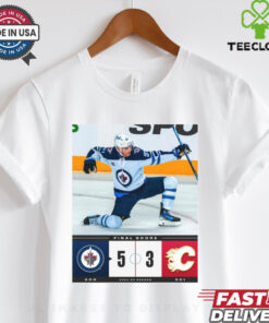Official NHL Winnipeg Jets 5 3 Calgary Flames Final Score 2024 25 Season Poster t shirt 2 Official NHL Winnipeg Jets 5 3 Calgary Flames Final Score 2024 25 Season Poster t shirt