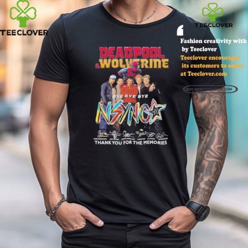 Official NSYNC x Deadpool And Wolverine Bye Bye Bye Thank You For The Memories Signatures Shirt