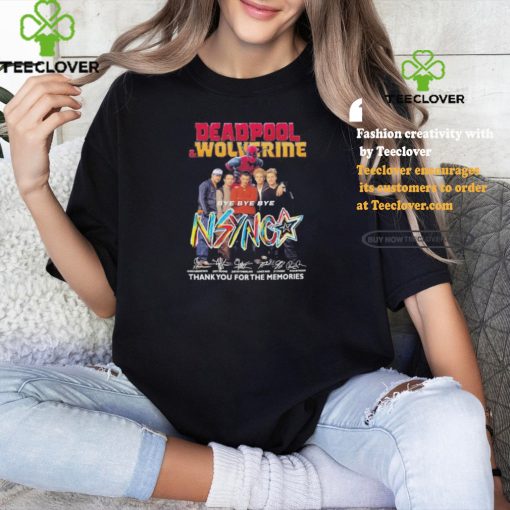 Official NSYNC x Deadpool And Wolverine Bye Bye Bye Thank You For The Memories Signatures Shirt