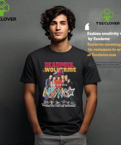 Official NSYNC x Deadpool And Wolverine Bye Bye Bye Thank You For The Memories Signatures Shirt