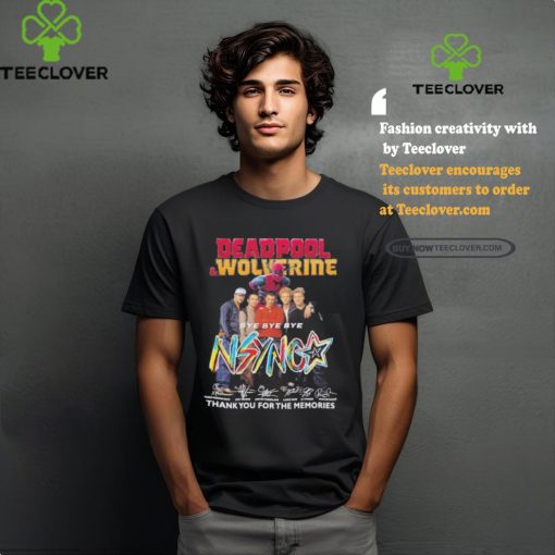 Official NSYNC x Deadpool And Wolverine Bye Bye Bye Thank You For The Memories Signatures Shirt