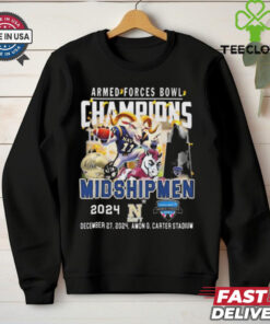 Official Navy Midshipmen Armed Forces Bowl Champions 2024 Dec 27 Amon G. Carter Stadium Mascot t shirt