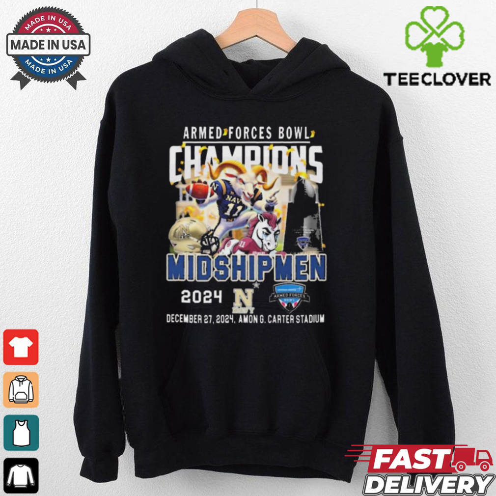 Official Navy Midshipmen Armed Forces Bowl Champions 2024 Dec 27 Amon G. Carter Stadium Mascot t shirt Official Navy Midshipmen Armed Forces Bowl Champions 2024 Dec 27 Amon G. Carter Stadium Mascot t shirt