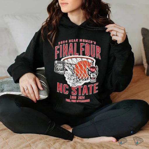 Official Nc State Wolfpack 2024 NCAA Women’s Final Four 1998 2024 Final Four Appearances Shirt