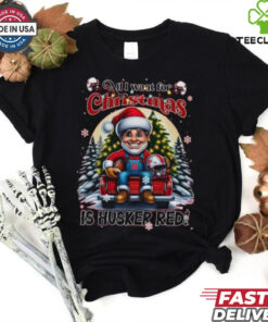 Official Nebraska Cornhuskers All I Want For Christmas Is Husker Red 2024 T shirt