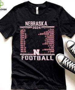 Official Nebraska Cornhuskers Champion 2024 Football Schedule Shirt