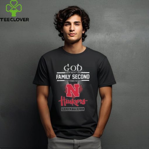 Official Nebraska Cornhuskers God First Then Family Second T Shirt