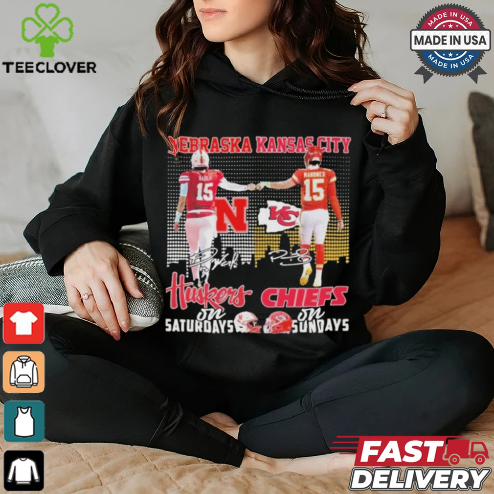 Official Nebraska Huskers Kansas City Chiefs Signature T Shirt Official Nebraska Huskers Kansas City Chiefs Signature T Shirt