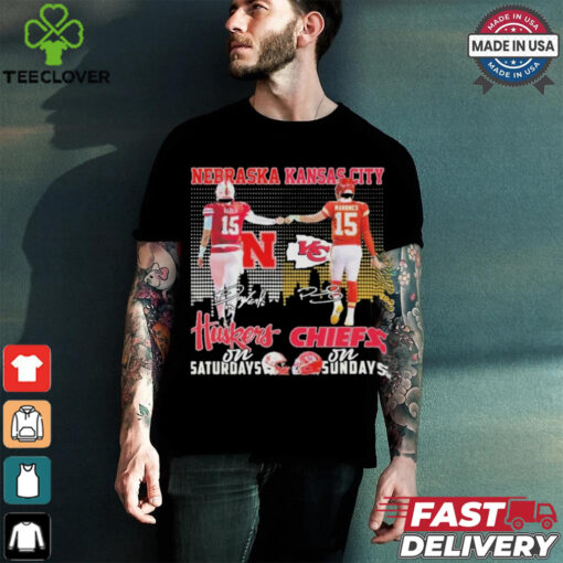Official Nebraska Huskers Kansas City Chiefs Signature T Shirt