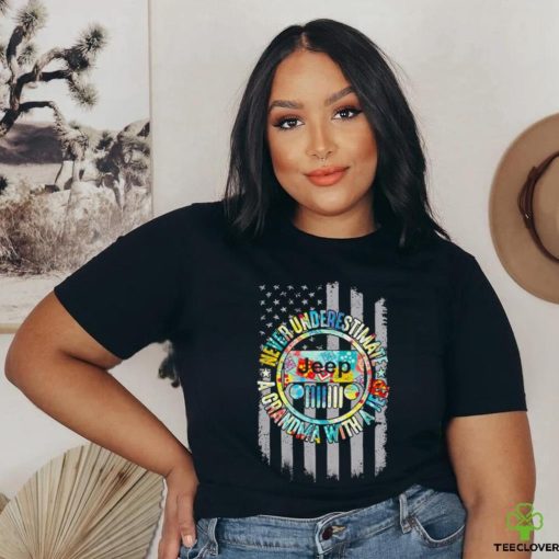 Official Never Underestimate A Grandma With A Jeep Shirt