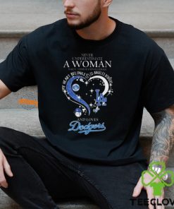 Official Never Underestimate A Woman Who Understands Baseball Heart Diamond And Loves Los Angeles Dodgers 2024 shirt