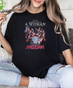 Official Never Underestimate A Woman Who Understands Basketball And Loves Arizona Wildcats 2024 Tee hoodie, sweater, longsleeve, shirt v-neck, t-shirt