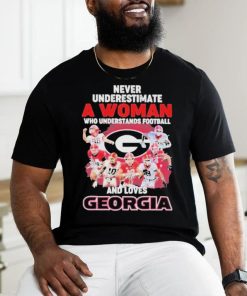 Official Never Underestimate A Woman Who Understands Football And Loves Georgia College Football Signatures Christmas T Shirt 1 Official Never Underestimate A Woman Who Understands Football And Loves Georgia College Football Signatures Christmas T Shirt
