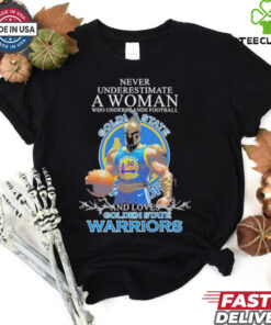Official Never Underestimate A Woman Who Understands Football And Loves Golden State Warriors 2024 Shirt