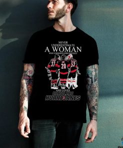 Official Never Underestimate A Woman Who Understands Hockey And Loves Carolina Hurricanes Svechnikov, Aho And Kochetkov Signatures Shirt