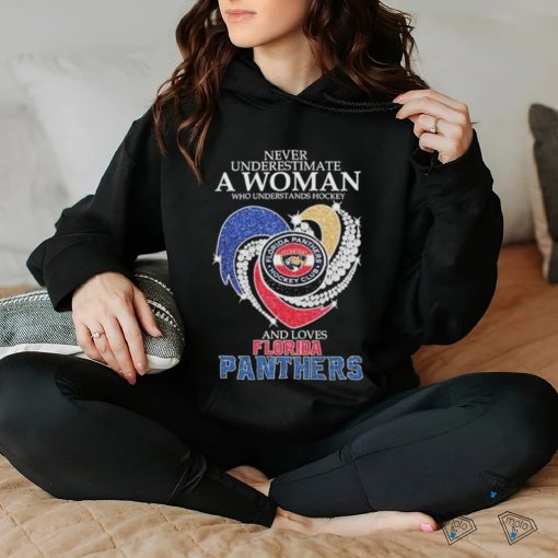 Official Never Underestimate A Woman Who Understands Hockey And Loves Florida Panthers Diamonds 2024 Stanley Cup Final Shirt