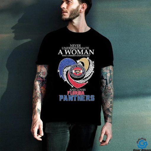 Official Never Underestimate A Woman Who Understands Hockey And Loves Florida Panthers Diamonds 2024 Stanley Cup Final Shirt