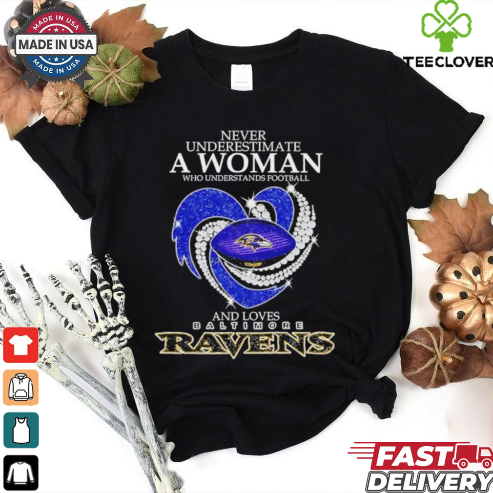 Official Never underestimate a nurse who understands football and loves Baltimore Ravens shirt Official Never underestimate a nurse who understands football and loves Baltimore Ravens shirt