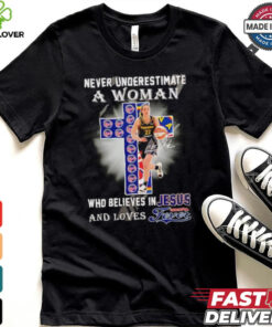 Official Never underestimate a woman who believes in Jesus and loves Indiana Fever shirt