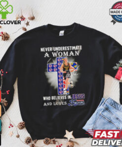 Official Never underestimate a woman who believes in Jesus and loves Indiana Fever shirt