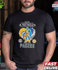 Official Never underestimate a woman who understands basketball and love Indiana Pacers diamond heart mascot 2025 T shirt
