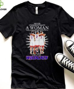 Official Never underestimate a woman who understands basketball and loves Wildcats signatures hoodie, sweater, longsleeve, shirt v-neck, t-shirt